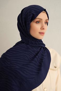 Açık Lacivert Pamora şal 02