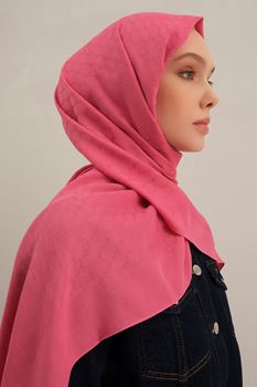 Pembe Link Desen  Bambu Cotton Şal  37