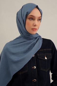 İndigo Link Desen  Bambu Cotton Şal    26